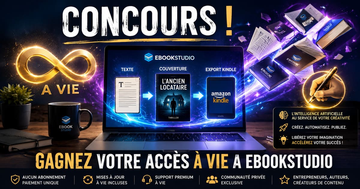 CONCOURS : Comment Gagner un accès à vie EbookStudio ?