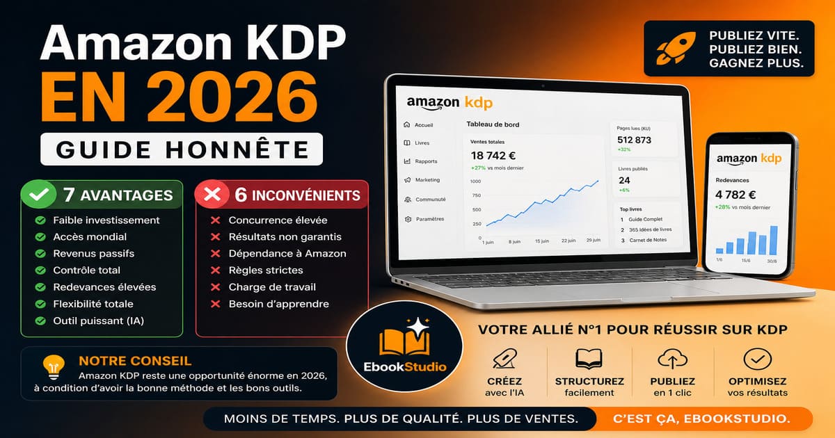 Publier sur Amazon KDP : Avantages et Inconvénients 2026
